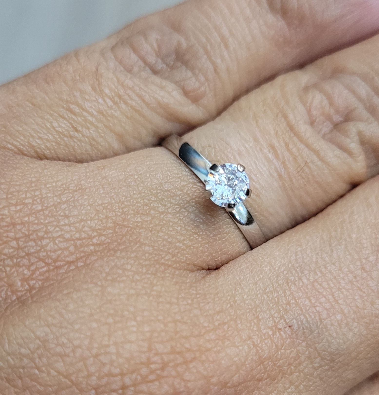 SOLIT AÇO 01- Anel Solitário Pedra Media - Imagem 3