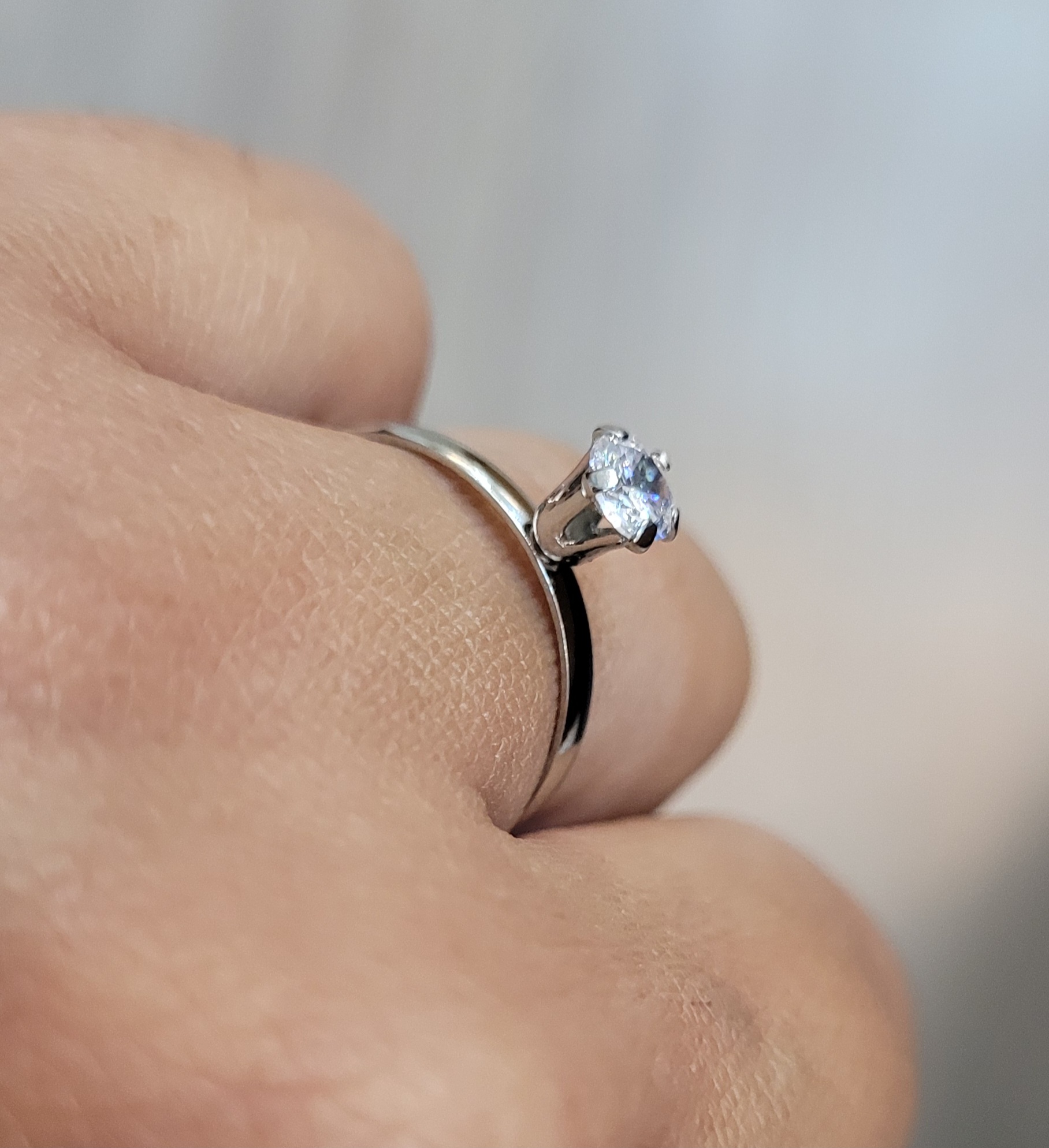 SOLIT AÇO 01- Anel Solitário Pedra Media - Imagem 2