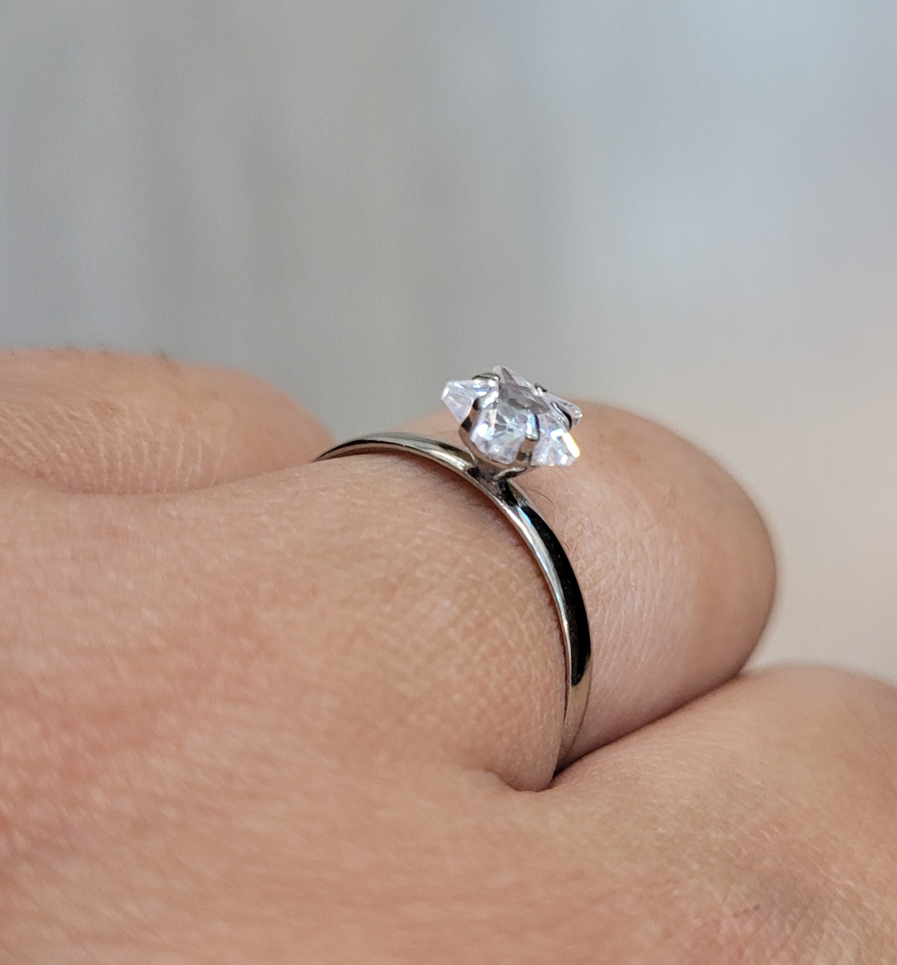 SOLIT AÇO 03 - Anel solitário Pedra de Estrela - Imagem 3