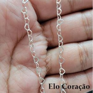 CORRENTE ELO CORAÇÃO - PRATA 925 - Imagem 2