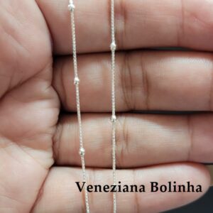 CORRENTES VENEZIANAS E PIASTRINE - PRATA 925 - Imagem 3