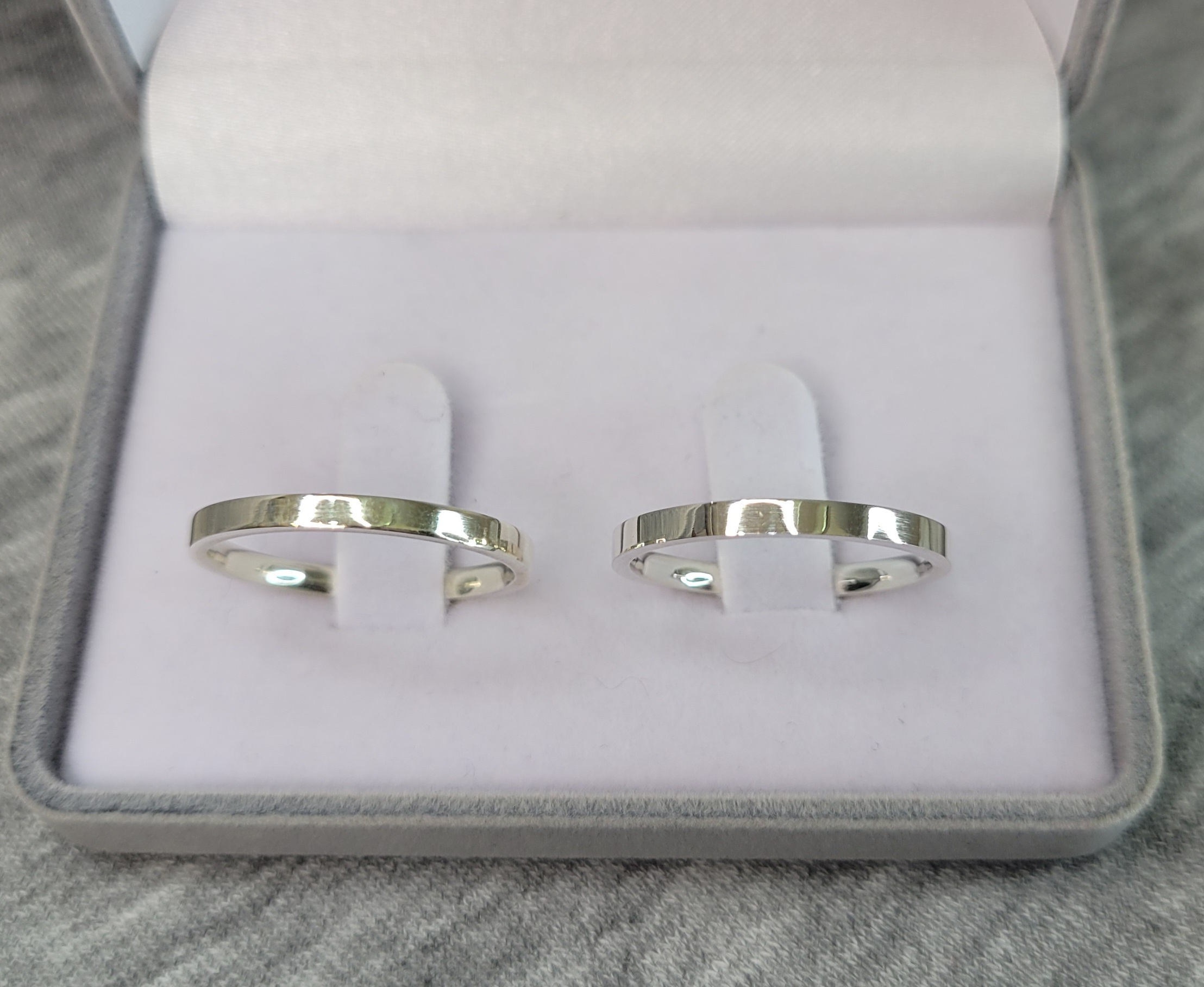 AG025/AG025-1 : Aliança de Prata Reta com Pedra | 2 mm | Par - Imagem 2