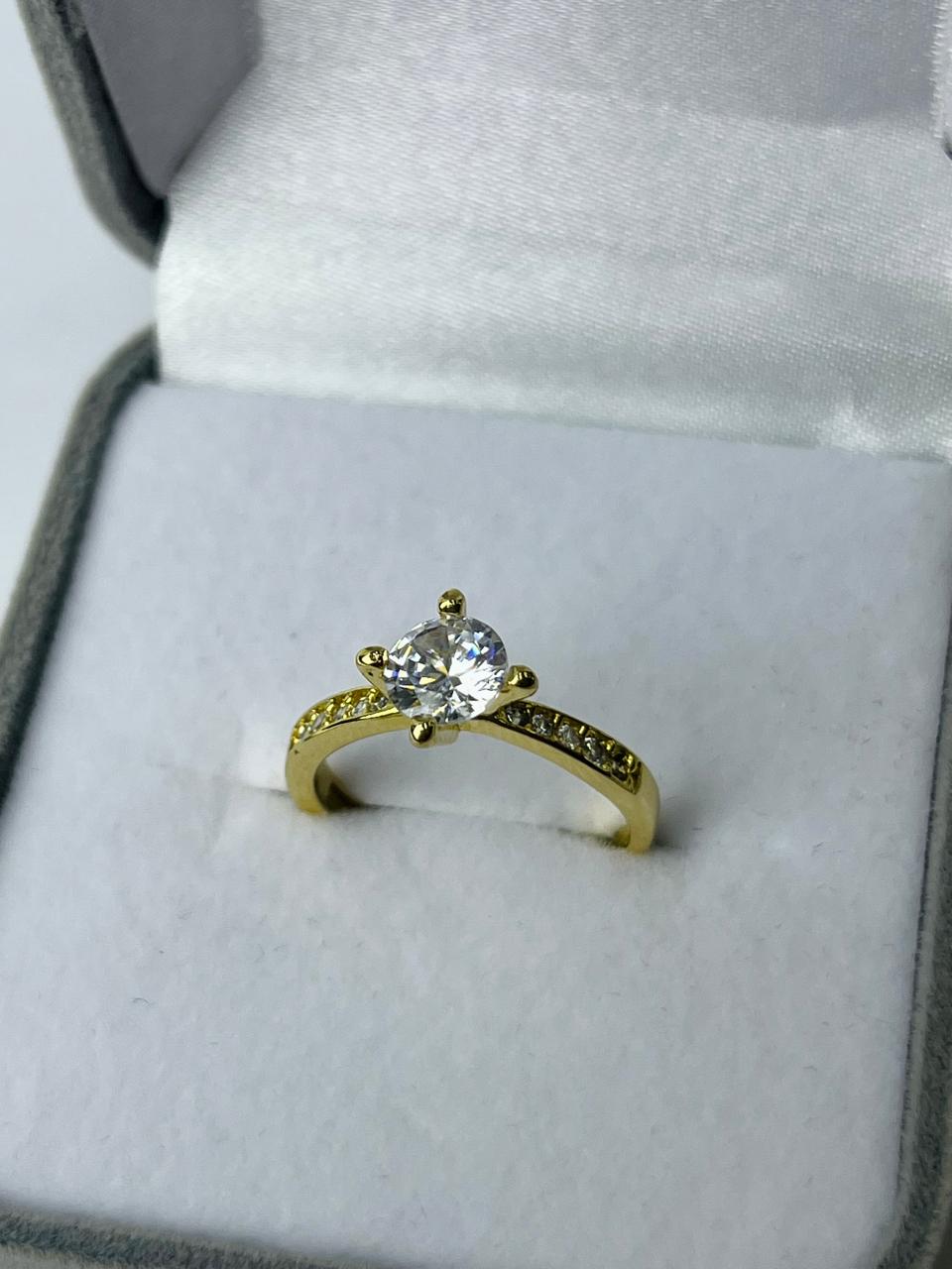 F SOLIT AJUSTAVEL  – Solitário Folheado Reto C/ Pedras - Imagem 2