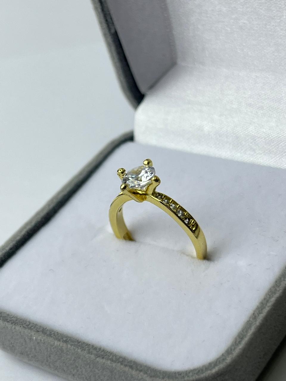 F SOLIT AJUSTAVEL  – Solitário Folheado Reto C/ Pedras